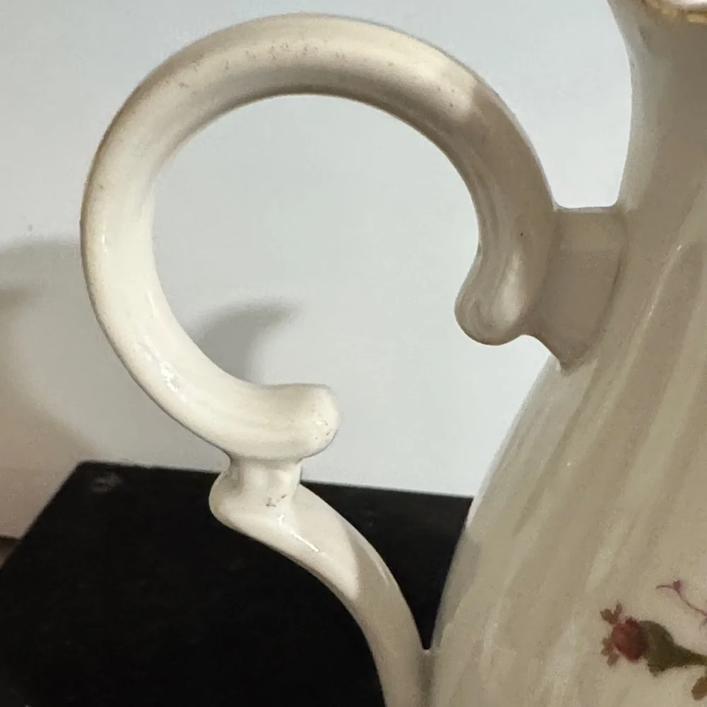 Royal Sealy Teapot China Moss Rose Japan Vtg